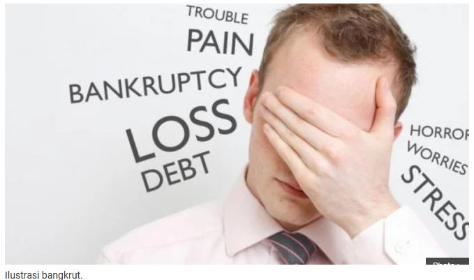 Gambar ilustrasi bangkrut rugi